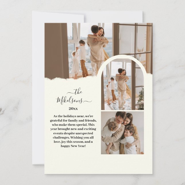 Minimal jul | Enkel foto för Chic av Elegant Julkort (Framsida)