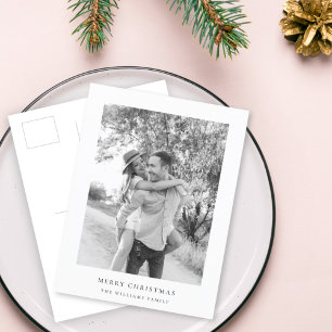 Minimal jul   Enkelt svartvitt foto Helg Vykort