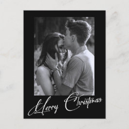 Minimal jul | Enkelt svartvitt foto Vykort
