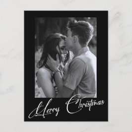 Minimal jul | Enkelt svartvitt foto Vykort