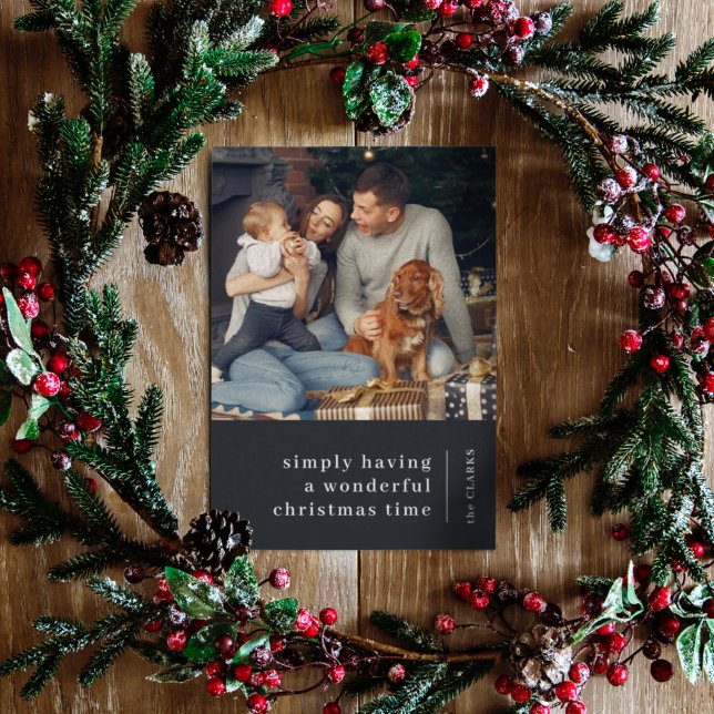 Minimal jul | Foto för Grått-familjen Julkort (Skapare uppladdad)