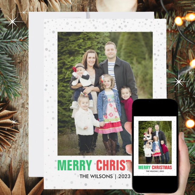 Minimal jul | Foto för modern Elegant-Chic Julkort (Skapare uppladdad)