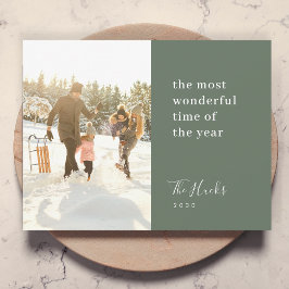 Minimal jul | Foto för modern Snyggt-familj Julkort
