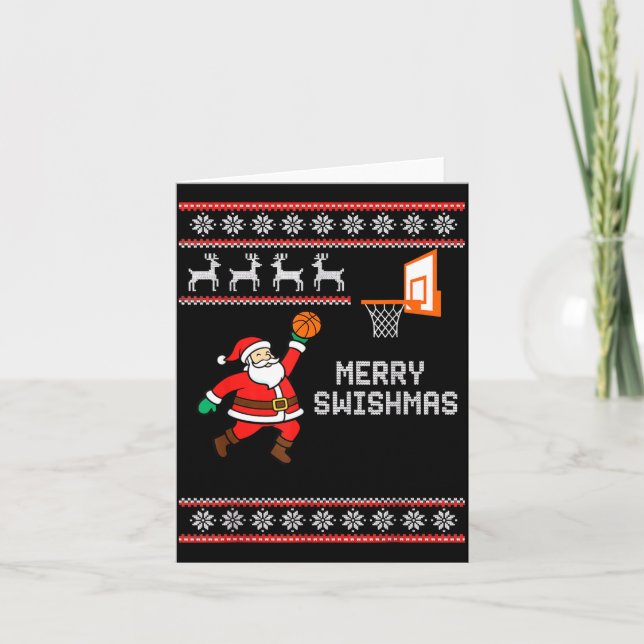 Minimal jul God swishjul fulbasket Kort (Framsida)