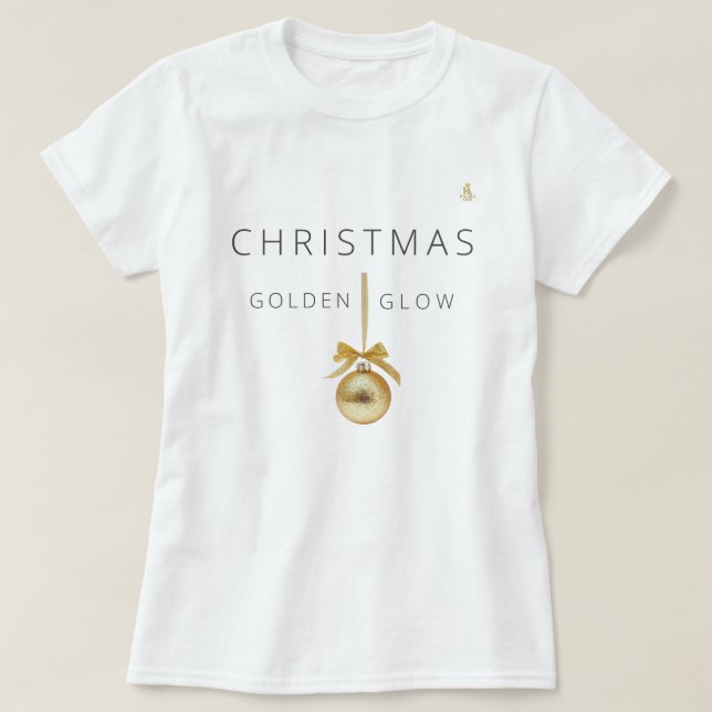 Minimal jul linjekonst träd | KaliraArts T Shirt (Design framsida)