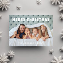 Minimal jul Modern familjefoto