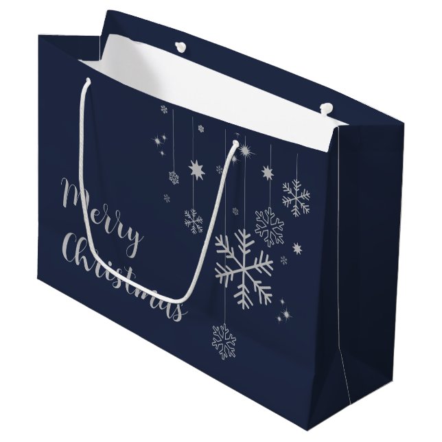 Minimal juldesign med snöflingor (Framsidan Vinklad)