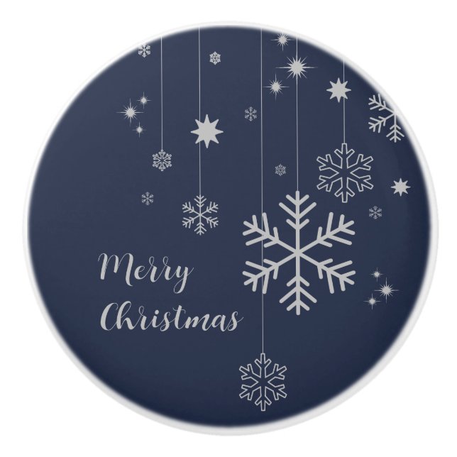 Minimal juldesign med snöflingor knopp (Framsidan)