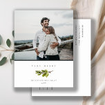 Minimal julfoto i Gräs Gren Mycket bra Helg Vykort<br><div class="desc">Om du vill ha fler anpassningar eller andra matchande artiklar kan du kontakta mig på yellowfebstudio@gmail.com</div>