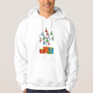 Minimal Julgran med Presenter Hoodie