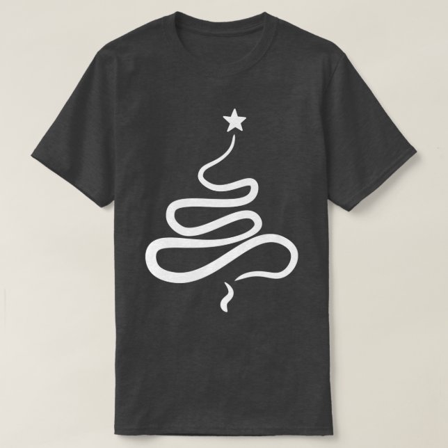 Minimal Julgran Silhouette-design T Shirt (Design framsida)