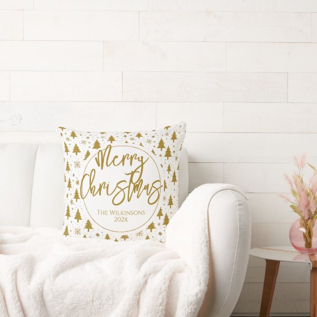 Minimal Julgran White Guld Kudde (Soffa)