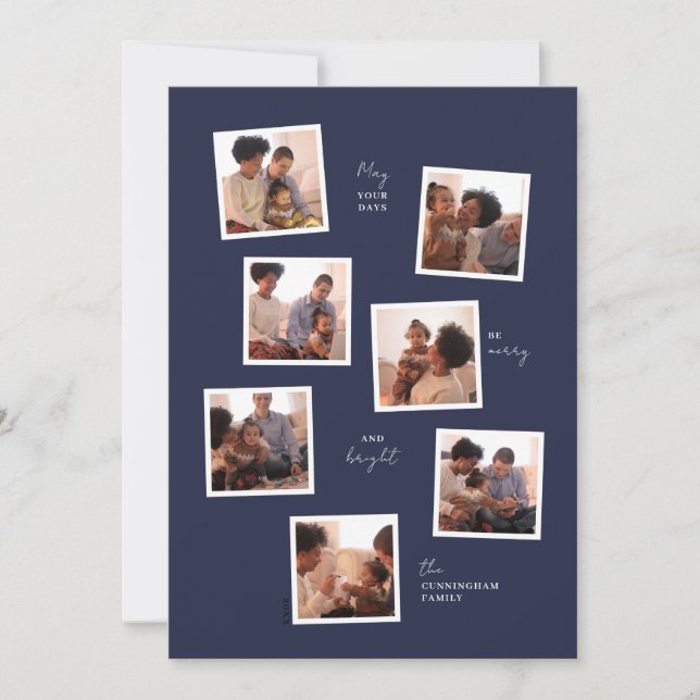 Minimal julkort med sju foton (Framsida)