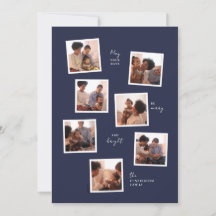 Minimal julkort med sju foton