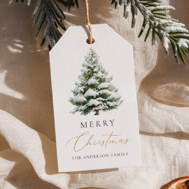 Minimal julkort med tall presentetikett