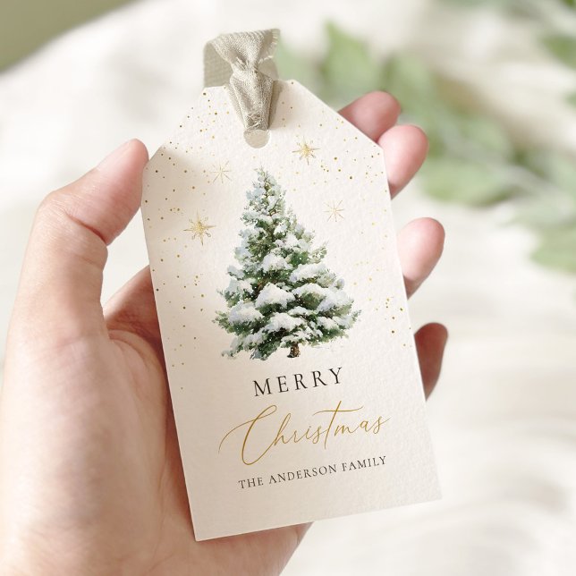 Minimal julkort med tall presentetikett (Skapare uppladdad)