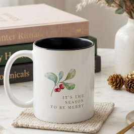 Minimal julmugg Holidaypresent Elegant Två-Tonad Mugg