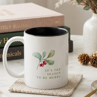 Minimal julmugg Holidaypresent Elegant Två-Tonad Mugg