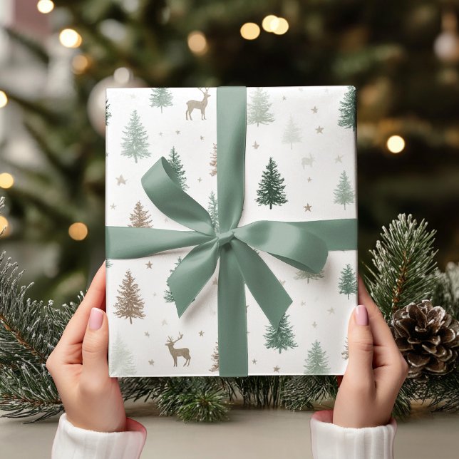 Minimal julskogsinslag  presentpapper (Skapare uppladdad)