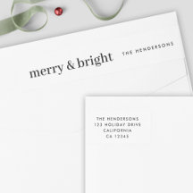 Minimal jultomhet och ljus Returadress