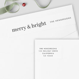 Minimal jultomhet och ljus Returadress Etikettband