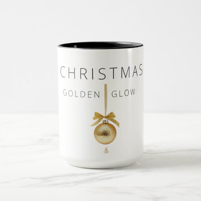 Minimal julträdskonst i linjer | KaliraArts Mugg (Center)