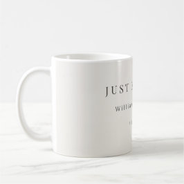 Minimal Just Engaged Mug | Modern  Kaffemugg