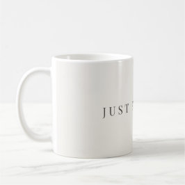 Minimal Just Engaged Mug | Warm White Kaffemugg