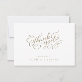 Minimal kalligrafi Elegant skript Tack Kort
