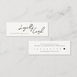 Minimal kalligrafi - handskriven affärsverksamhet lojalitetskort
