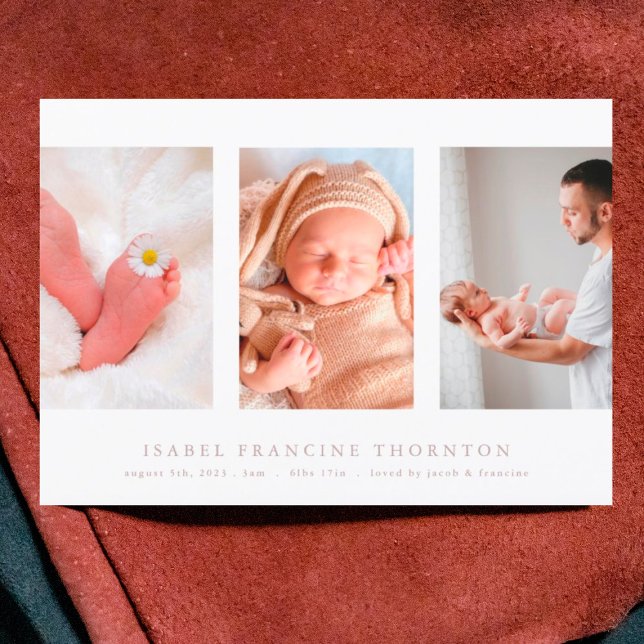 minimal kartläggning av rosa vid födsel meddelande (Skapare uppladdad)