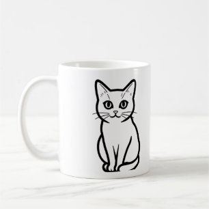 Minimal katt silhuett kopp