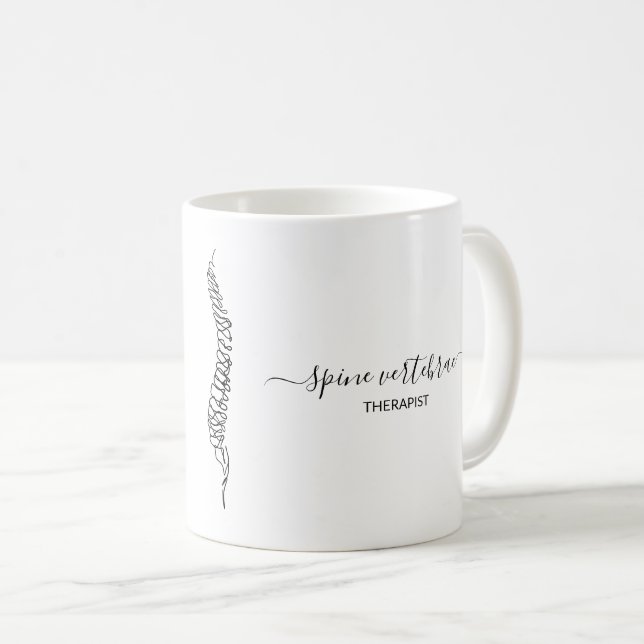 Minimal Kiropraktor Ryggmassageterapeut Kaffemugg (Framsida höger)