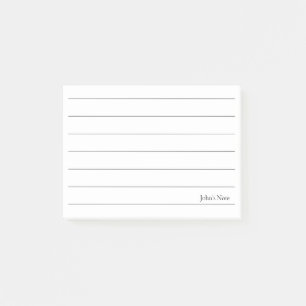 Minimal klassisk Abstrakt Skriva Linjer eget namn Post-it Block