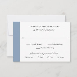Minimal klassisk formell Elegant, Dusty Blue Bröll OSA Kort