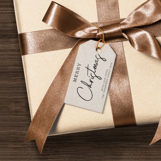 Minimal klassisk Helgdag Presentetikett (Skapare uppladdad)