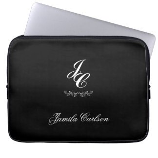minimal klassisk typografi i monogrammet laptop fodral