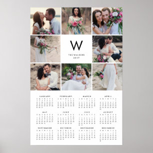 Minimal kollage 16x24 2017 års fotokalender poster