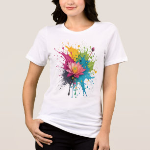 Minimal konsttryck med akvarellfläckar t shirt