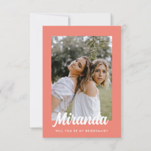 Minimal korallrosa fotosjungbrudförslags kort