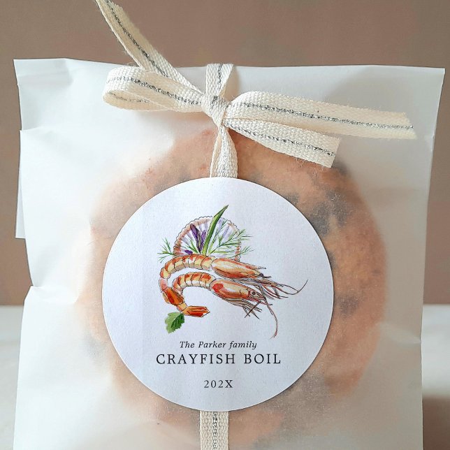 Minimal Kräftor Boil Runt Klistermärke (Skapare uppladdad)