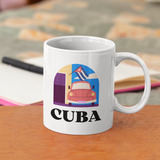 Minimal Kubas Vintage Retro Travel Kaffemugg (Cuba Vintage Travel Coffee Mug)