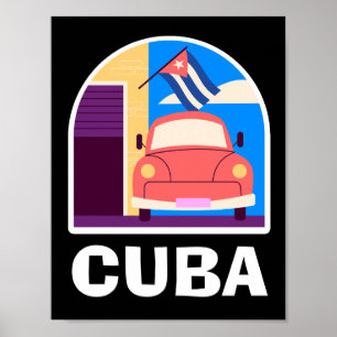 Minimal Kubas Vintage Retro Travel Poster
