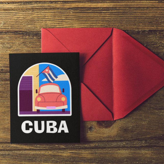 Minimal Kubas Vintage Retro Travel Vykort (cuba vintage travel postcard)