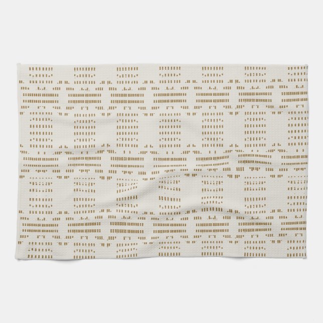 Minimal kustabstrakt mudcloth boho rustik  kökshandduk (Horisontell)