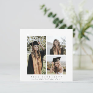Minimal kvadrat Vit tredubbel Ram-foto Studenten Meddelande