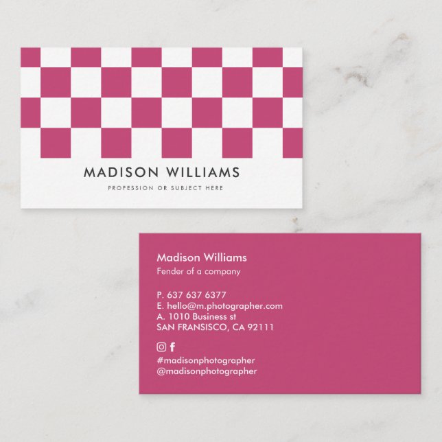 Minimal kvadratisk Snyggt Trendig Modern Affärskor Visitkort (Fram/baksida)