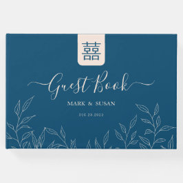 Minimal Lämna kinesisk Dubbla lycka Bröllop Gästböcker