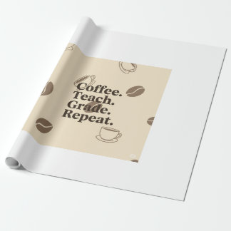 Minimal lärarcitat Poster - "Kaffe. Teach. Gra Presentpapper