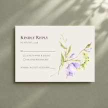 Minimal Lavendel Grön Botanisk Bröllop